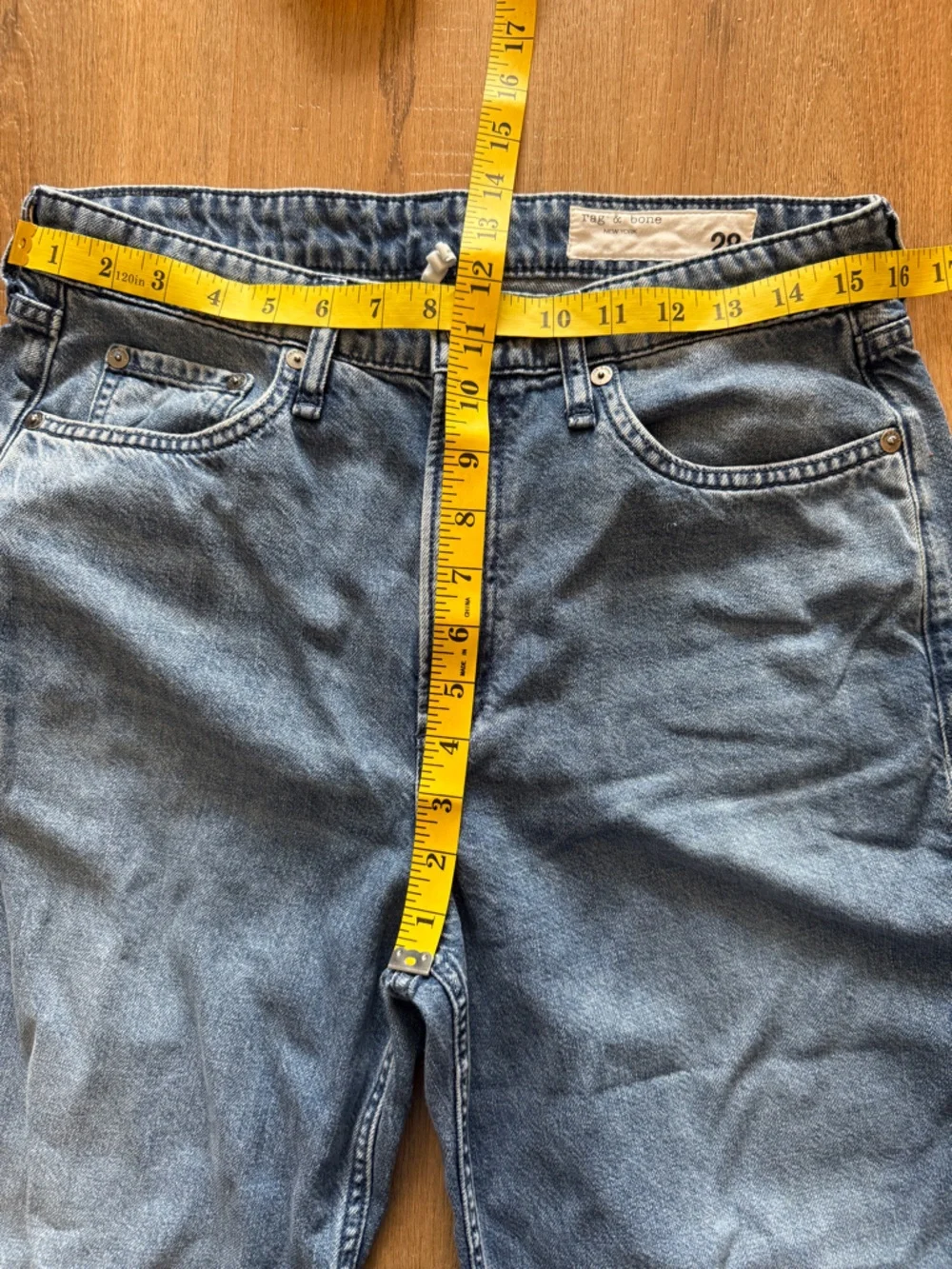 NWT Rag & Bone Logan Mid Rise Wide Leg Featherweight Jeans River 28 - Picture 7 of 8